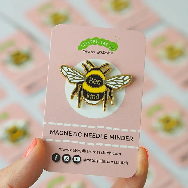 Caterpillar Cross Stitch | Needle Minder | Bumblebee Bee Kind