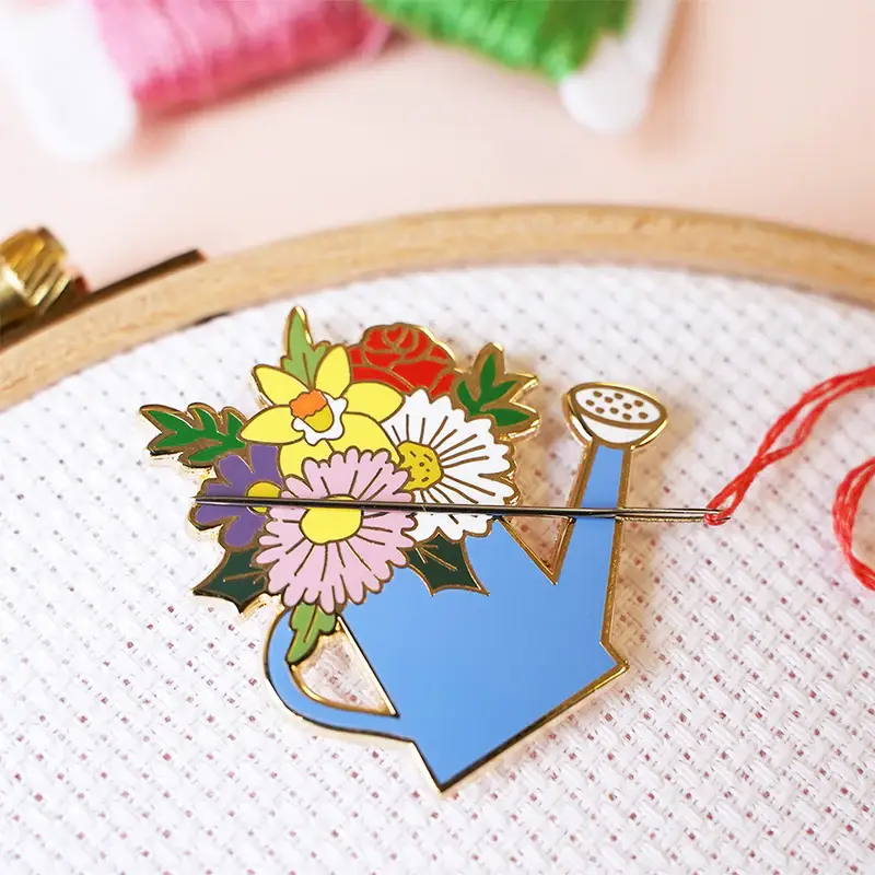 Caterpillar Cross Stitch | Needle Minder | Watering Can - Image 2