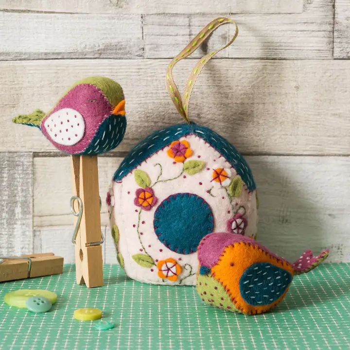 Corinne Lapierre Felt Kit | Birdhouse and Two Birds - Image 2