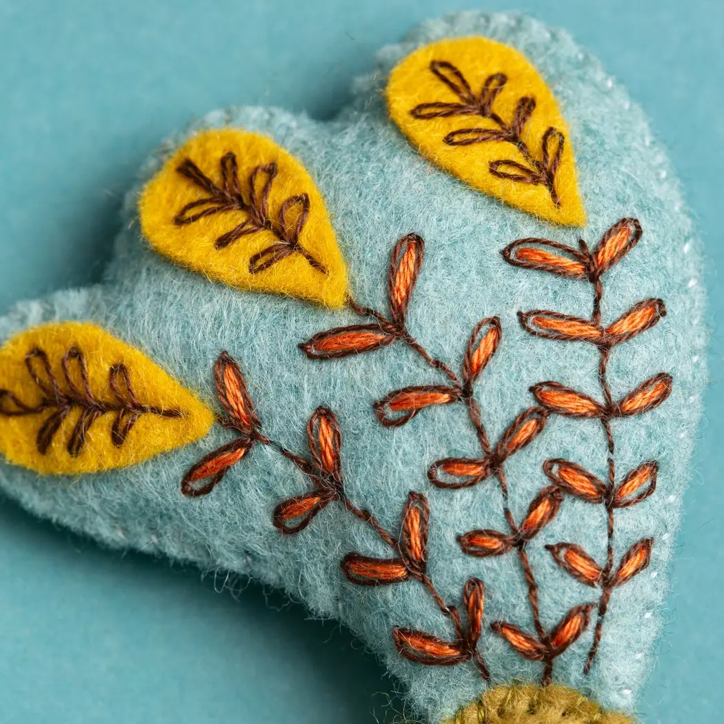 Corinne Lapierre Felt Kit | Embroidered Peacock - Image 3